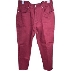 Gloria Vanderbilt Amanda Stretch Jeans Cranberry Petite 14 High Rise New Tags